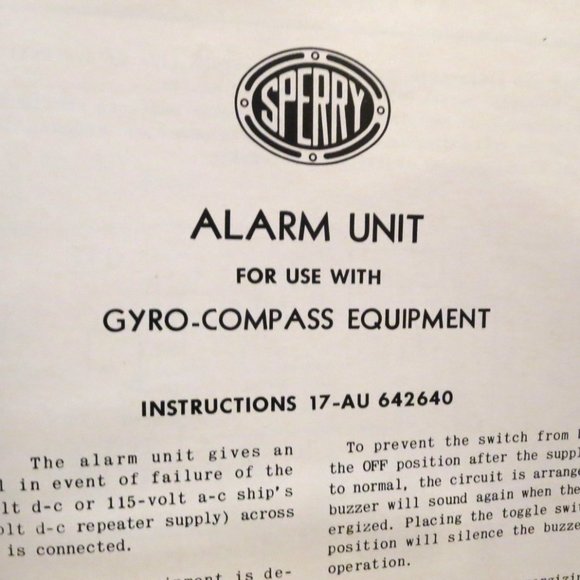 Vintage Naval Instruction Manual Sperry Gyro-Compass Mark XIV Mod II USA - Picture 11 of 12